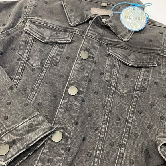 NWT DL1961 kids light weight black denim jacket, size S - Picture 3 of 8